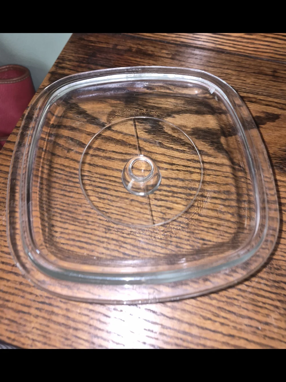 Cornflower Casserole Glass W/Lid Blue Stamp Mark